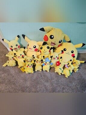 Pikachu Plush Toy - Yellow Kids Stuffed Animal